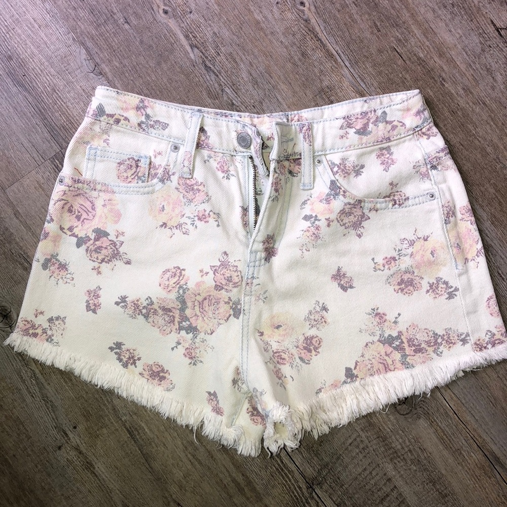 Floral print Jean shorts